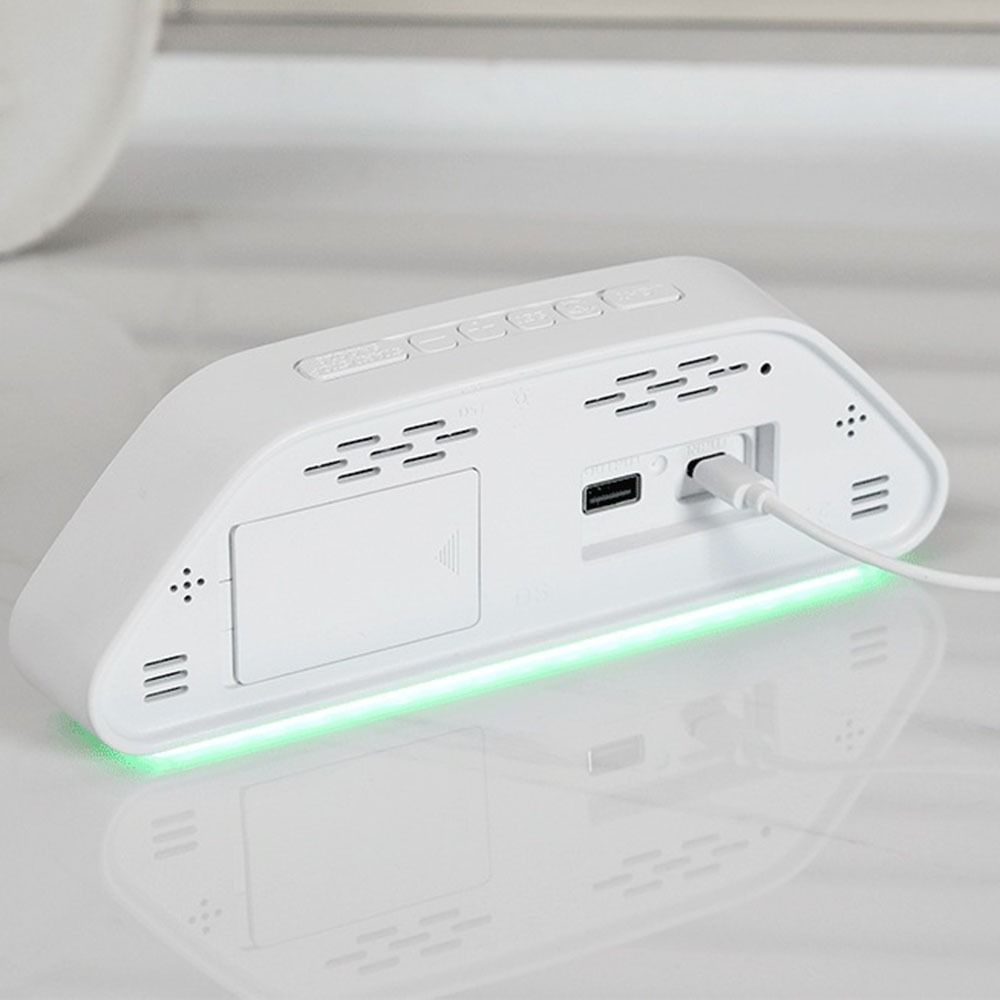 Large Screen LED Alarm Clock Humidity Display Desk Clock Sleep Mode Electronic Clock Living Room