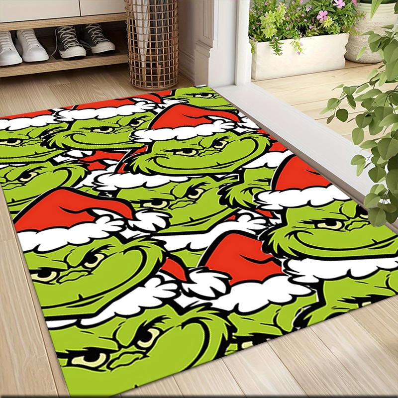 Grinch Christmas Carpet Rug Soft Washable Antislip Home Living Room Sofa Mats Personalized Christmas Rug