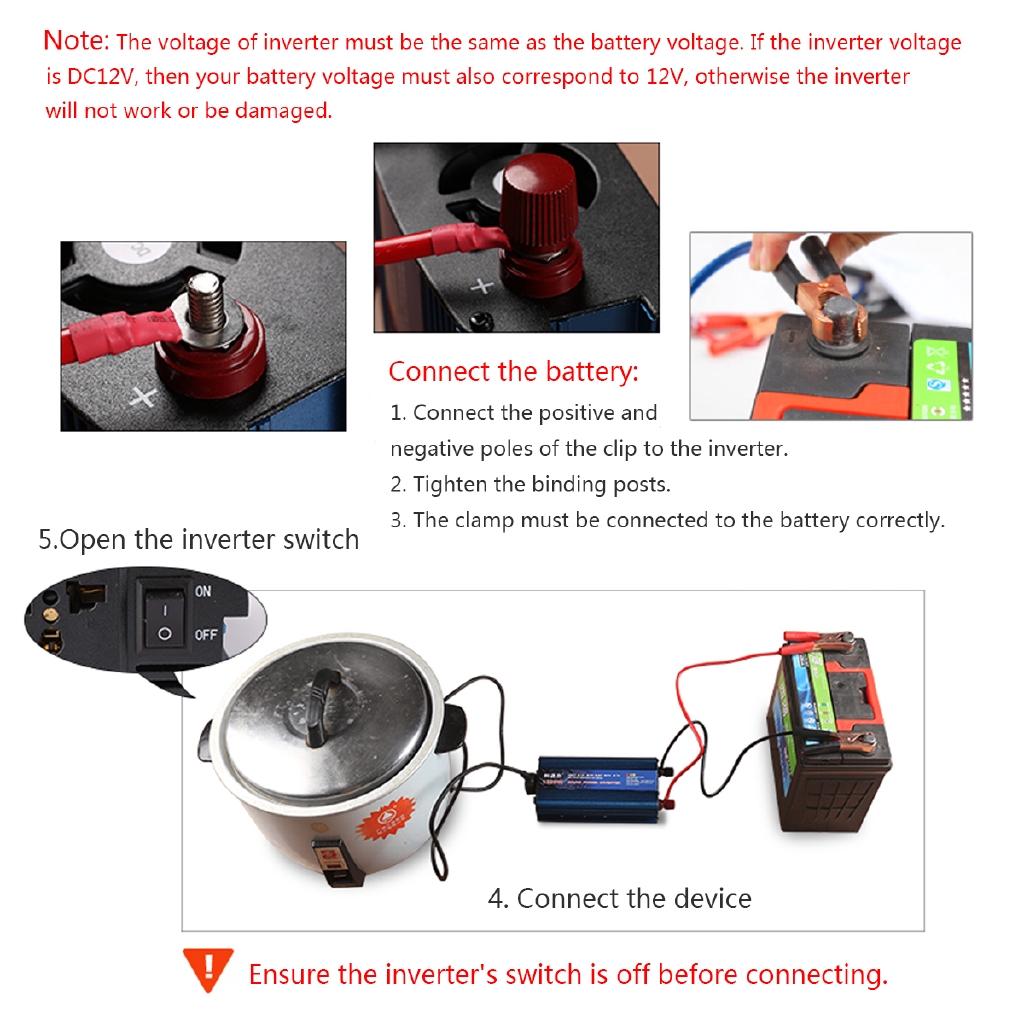 Светодиодный дисплей 12 В постоянного тока в 220 В переменного тока Синусоидальный преобразователь Лот Синий 2000 Вт Солнечный инвертор