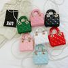 2025 Summer Mini Diamond Pattern Jelly Bag - PVC Pearl Crossbody for Kids & Women