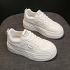 Real Soft Leather Little White Shoes Women's 2025 Summer New Versatile Popular Thick-soled Heightening Soft-soled Versatile Casual Sports Shoes
