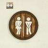 Yousheng Cotton Thread Wooden Bathroom Sign Rustic Restroom Door Men Women Hanging Sign Restaurant Office Hotel Washroom Wall Gender Identification