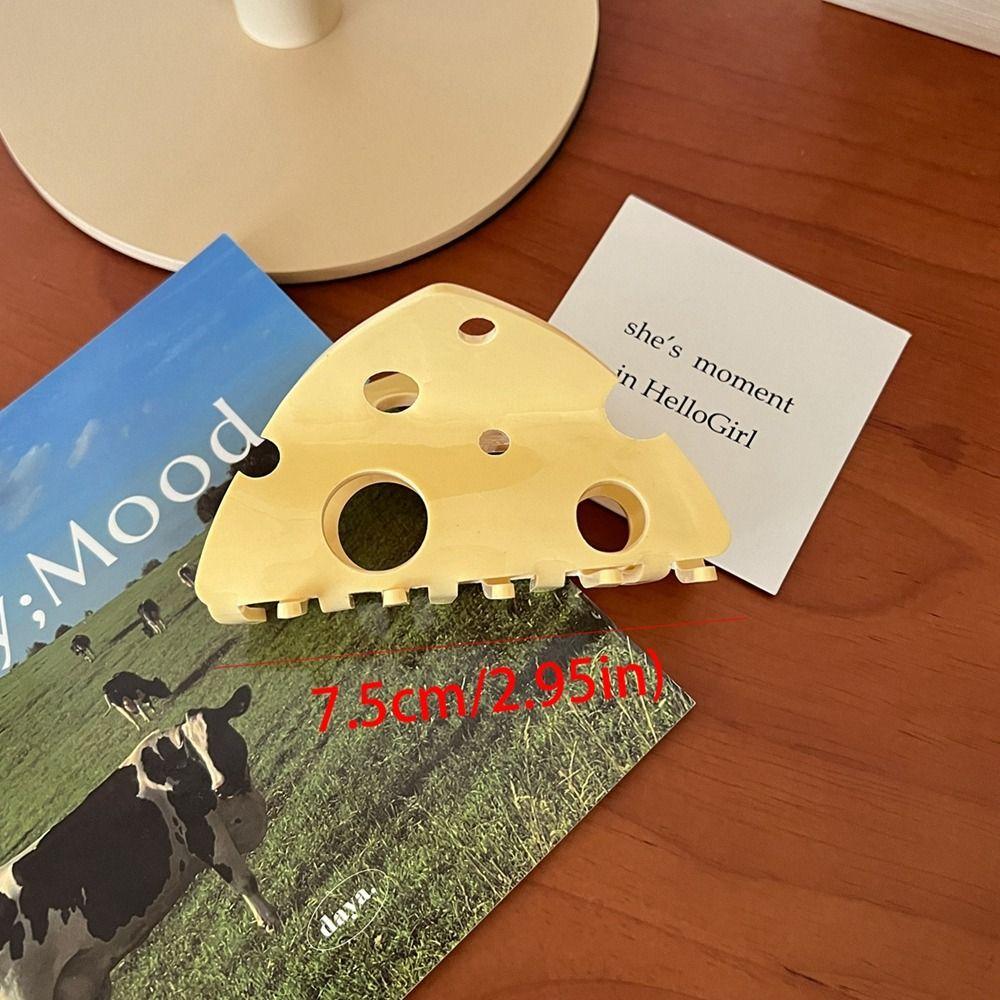 Y2k Hair Clip Hollow Shark Clip Fashion Cheese Acetate Hair Claw  Wash Face