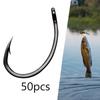 50Pcs Barb Curved Fly Fishing Hooks for Dry Tying Trout