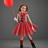 Killer Clown Costume for Girls Halloween Dress Up Black White Scary Terrifier Joker Tutu Dress Kids Fancy Carnival Party Clothes