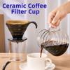 Reusable Ceramic Coffee Filter Cup V Shape Design Espresso Coffee Dripper  Coffee Making