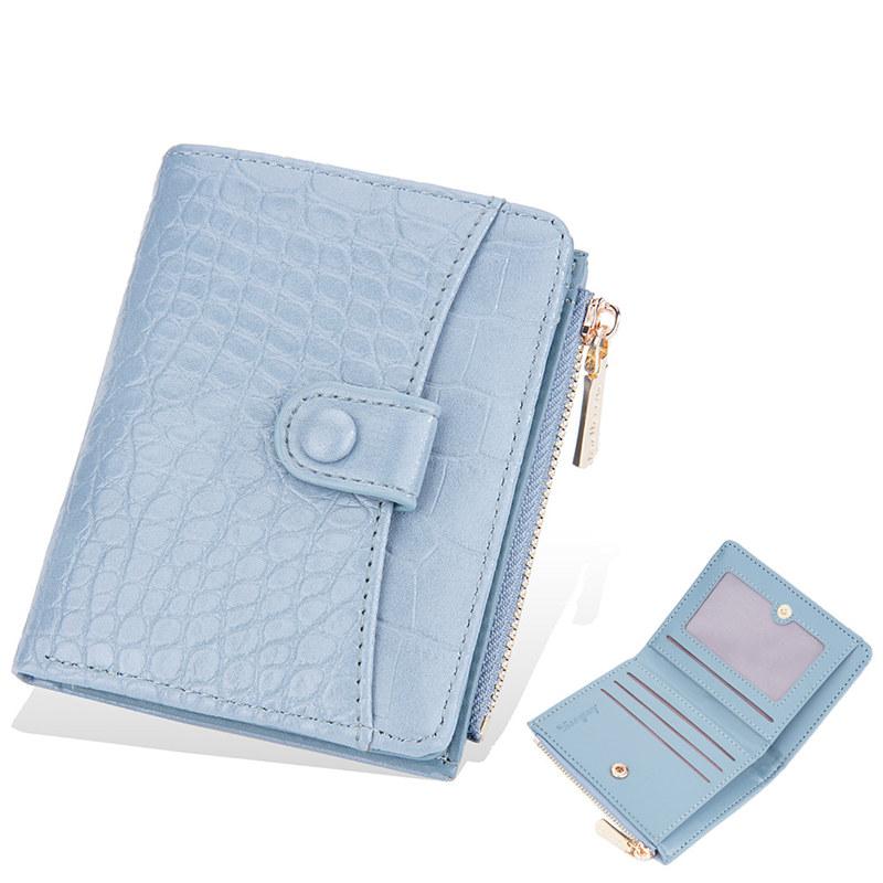 Baellerry Women Fashion Mini Coin Purse Artificial Leather Bifold Wallets Classic Card Holder Packs