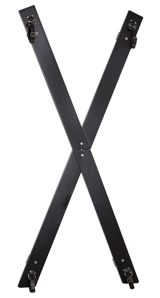 ZADO - Black St. Andrew's Cross for Bondage Play Wall