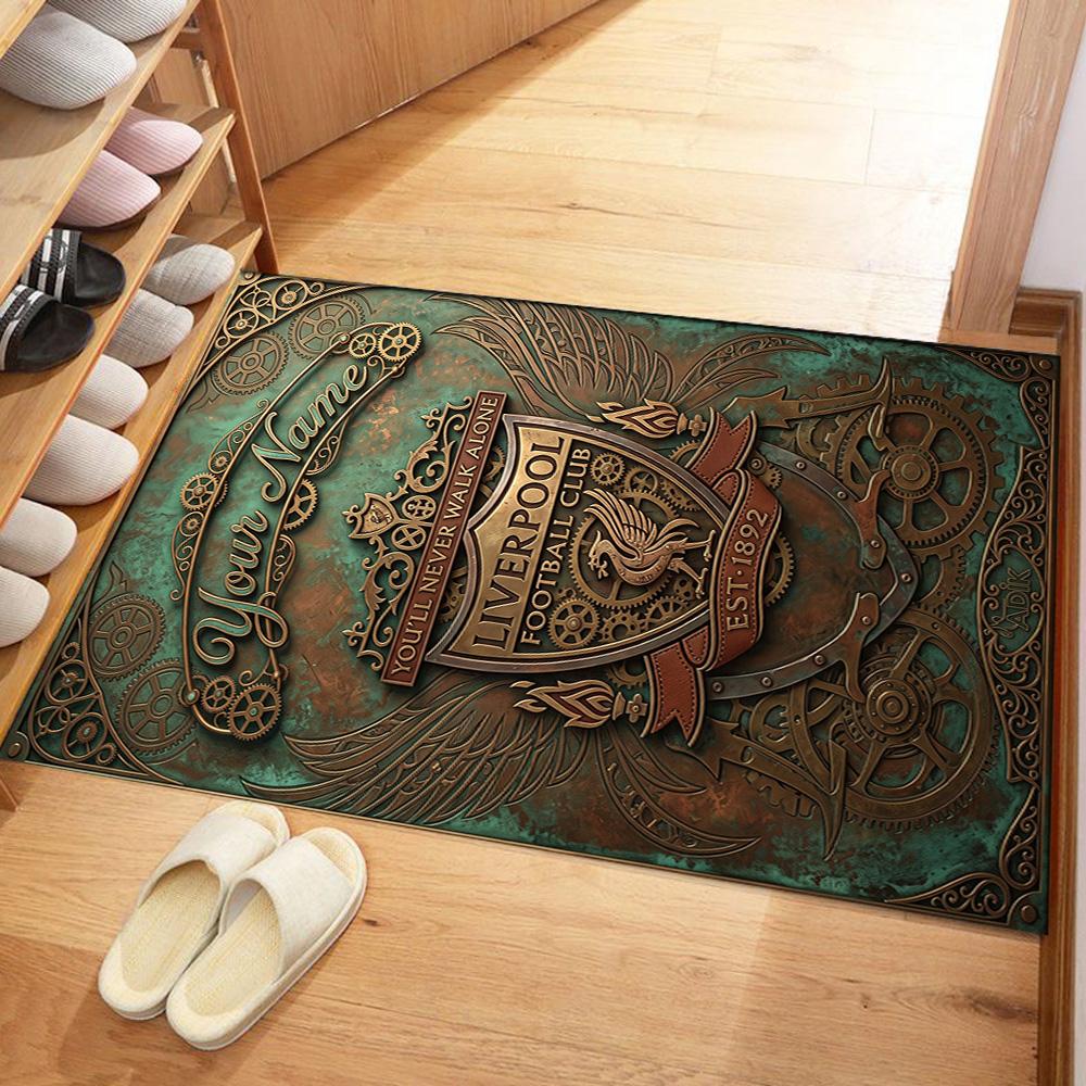 Liverpool Fc Customize Your Name Area Rug Perfect For Study Room Hallway Bedrooms Dining Room Antislip Carpet Anime Office Decor