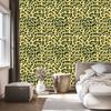 Yellow Leather Wallpaper Yellow, Olive and Cream for Living Room and Bedroom 50x1000