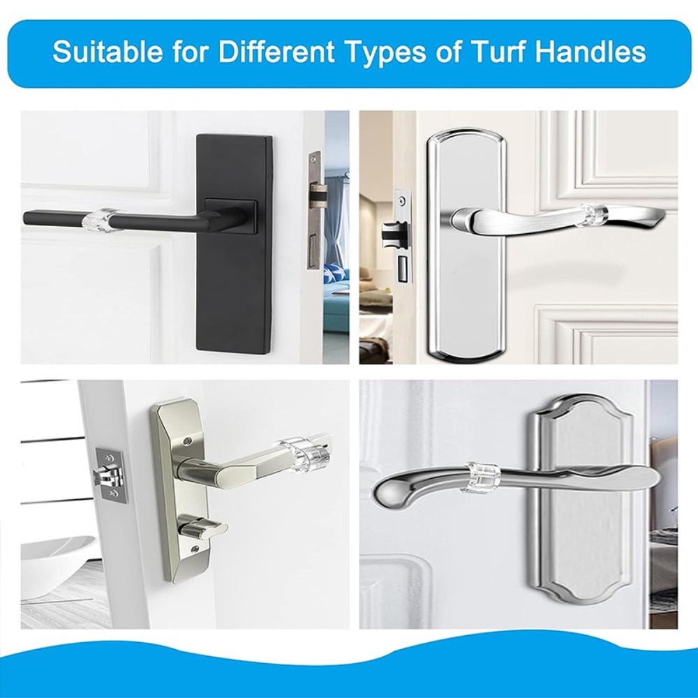 4 шт. Прозрачные защитные накладки на дверные ручки, бесшумные прозрачные бамперы для ручек, противоударные подушки для защиты стен, товары для дома