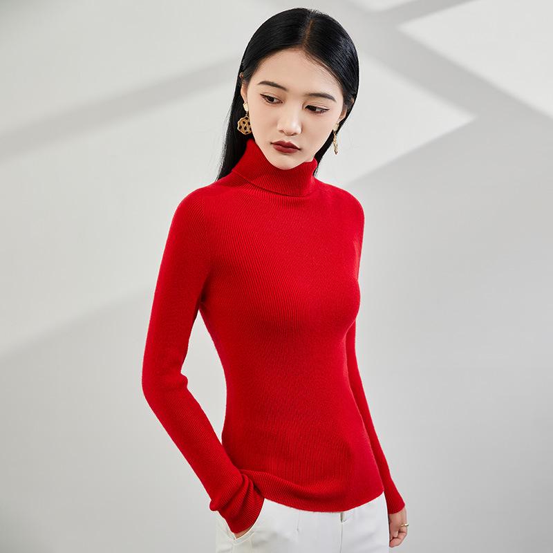 Women's Autumn/Winter 2025 Half-High Neck Slimming Knit Sweater - Comfortable & Fashionable Base Layer Top