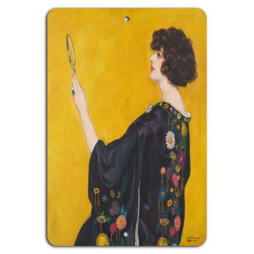 Elegant Reflection Vintage Elegance in BloomAluminumtin sign