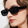 Vintage Black Square Sunglasses Woman Luxury Brand Small Rectangle Sun Glasses Female Gradient Clear Mirror