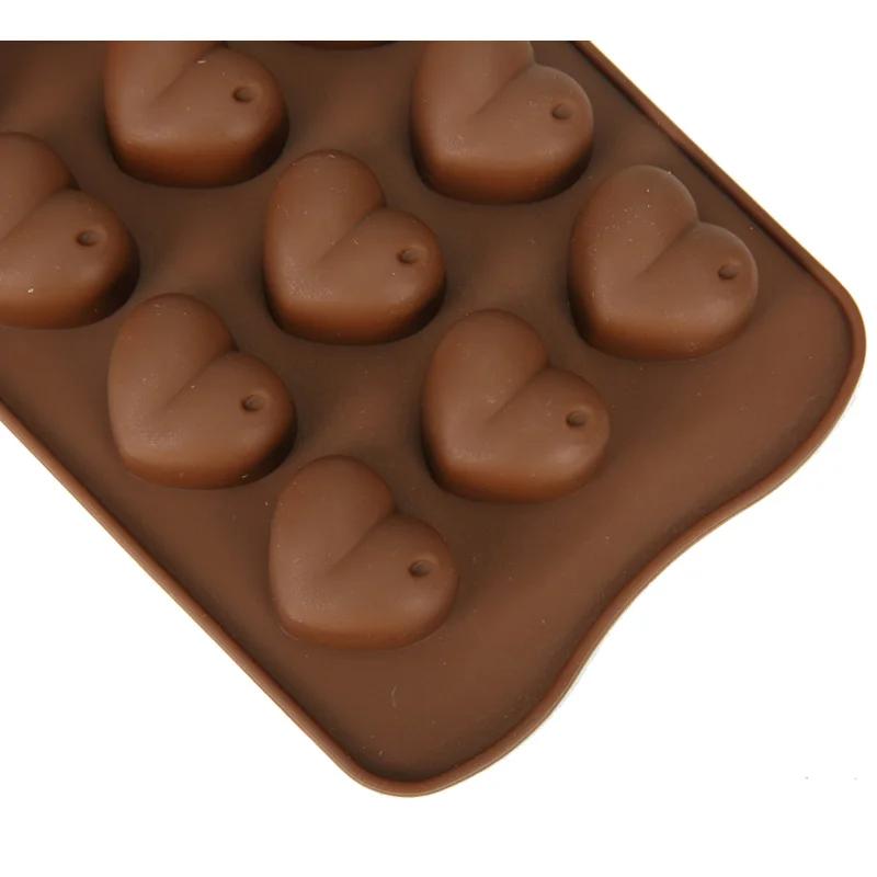 Heart Silicone Mold Baking 3D Love Chocolate Candy Pastry Tools Cake Decoration Silicone Ice Cube Tray Kitchen Accessories