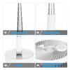 Portable Folding Telescopic Fan USB Charging/Power Supply 4-Speed Settings Low Noise 180-Degree Swivel Fan Head Telescopic Arm Extends Up to 76
