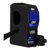 Светодиодный индикатор постоянного тока 12 В, крепление на руль мотоцикла, USB-зарядное устройство для телефона с переключателем