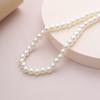 French Vintage Imitation Pearl Sweater Chain Clavicle Chain Women Choker Korean Style Long Necklace