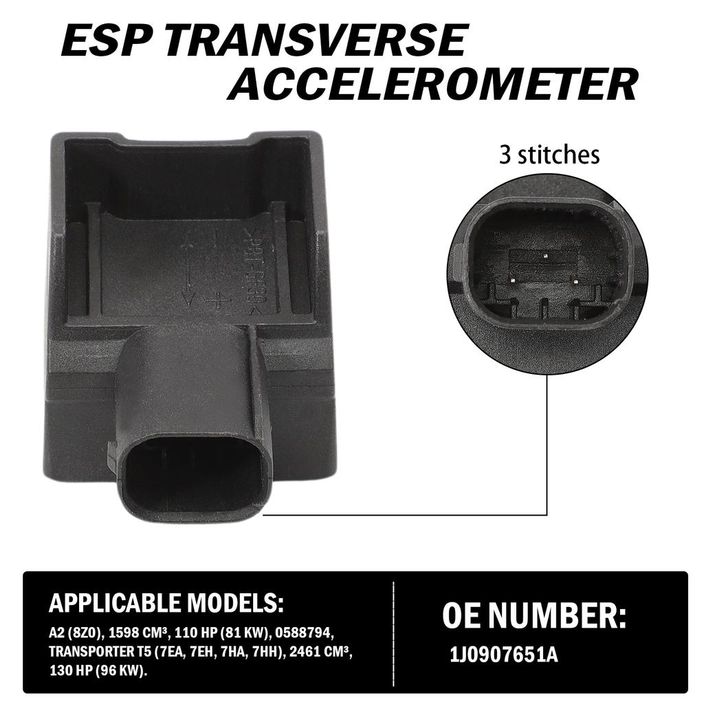 1J0907651A Yaw Rate Sensor ESP Sensor For VW Skoda Seat 1J0 907 651 A A/C Transverse Acceleration Sensor