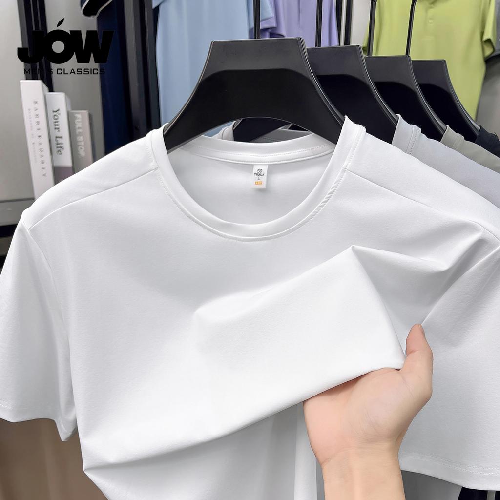 Men's Quick Drying Breathable Nylon Ammonia Splicing Round Neck Short-Sleeved T-Shirt