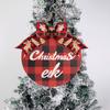 Creative Elk Wooden Christmas Pendant Handmade Bow Door Hanging Ornaments Polyester Tree Christmas Door Decoration Doorway