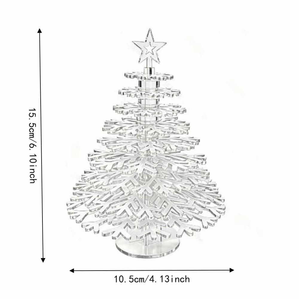 Acrylic Snowflake Christmas Tree Decorations 3D 3D Puzzle Ornament for Fireplace