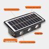 Solar Powered Outdoor 4-LED Wall Washer Light, Yellow