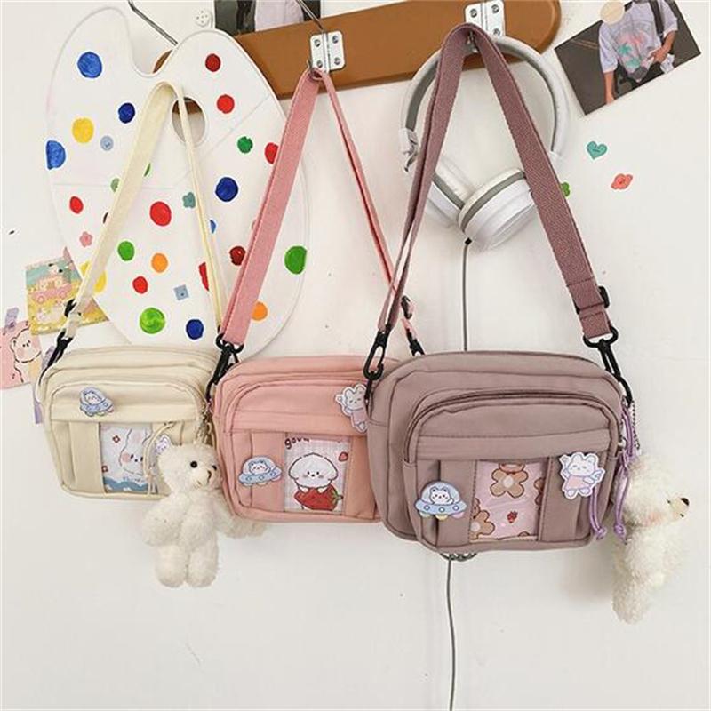 Сумки Kawaii для девочек, трендовая прозрачная сумка, маленькая сумка через плечо для женщин, кошельки и сумки, сумка через плечо