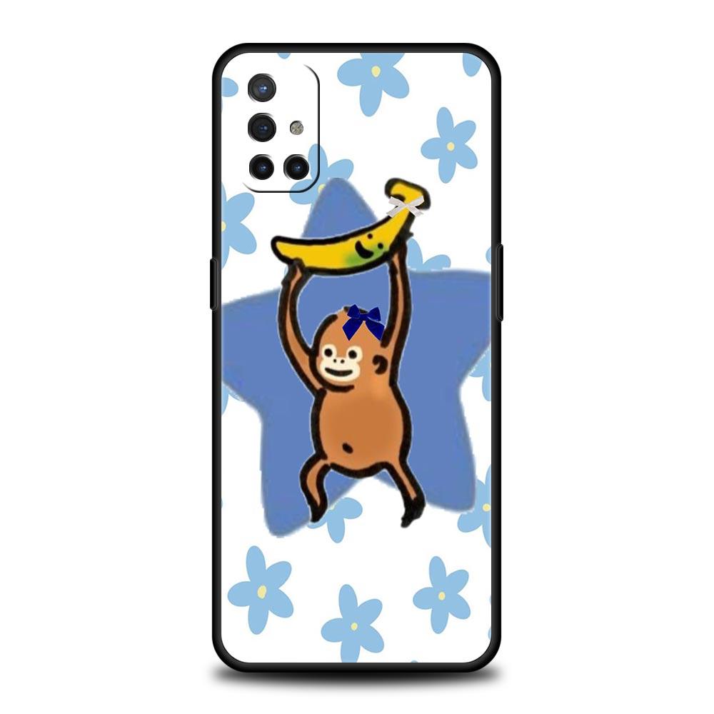 Phone Case For Oneplus 13R 13 12 10T 11 R10 Nord N100 N200 N10 9 9R CE 2 3 Z Pro Lite 5G Soft TPU Cover Monkey And Banana Capas