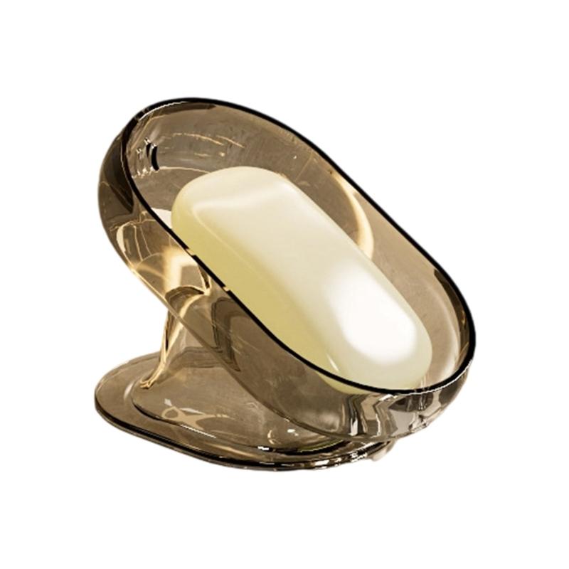 Auto Draining Soap Tray For Shower And Utility Room Quick Drying Feature PET Soap Storage Box Bathroom Oganizers