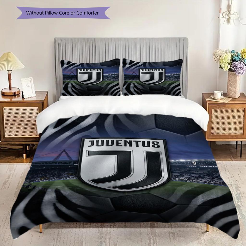 Juventus Football Glory Bedding (1 * duvet cover + 2 * pillowcase, without core) Soft and comfortable Duvet cover and pillowcase Bedding set Bedding