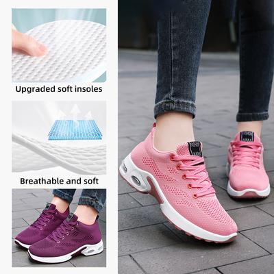 Женская обувь мягкая подошва не устают ноги, летние туфли на платформе в повседневном стиле, спортивная обувь с воздушной подушкой большого размера, удобная обувь для ходьбы