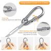 Outdoor Stainless Steel Dog Leash Heavy Duty Dog Tie Out Cable Pet Runner Cable Leads for Yard, Line Tether for Medium Large Dogs