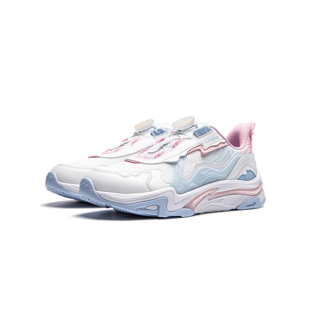 Li Ning Простые модные удобные универсальные низкие детские повседневные туфли Детские кроссовки Синие YKCU104-4