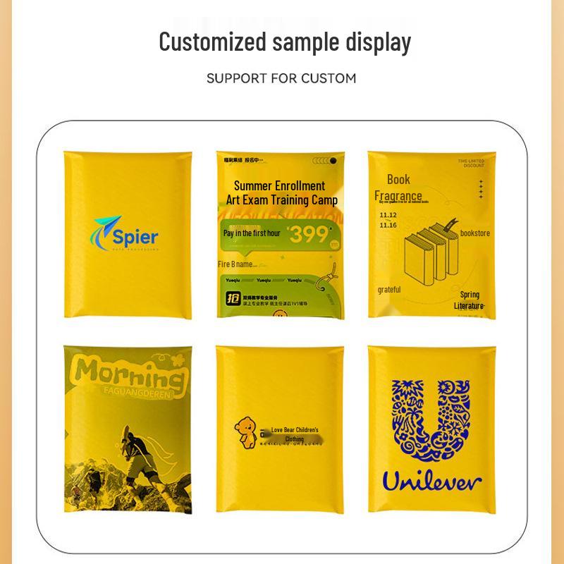 Thickened Yellow Kraft Paper Bubble Envelope - Shockproof Custom Express Packaging Bag