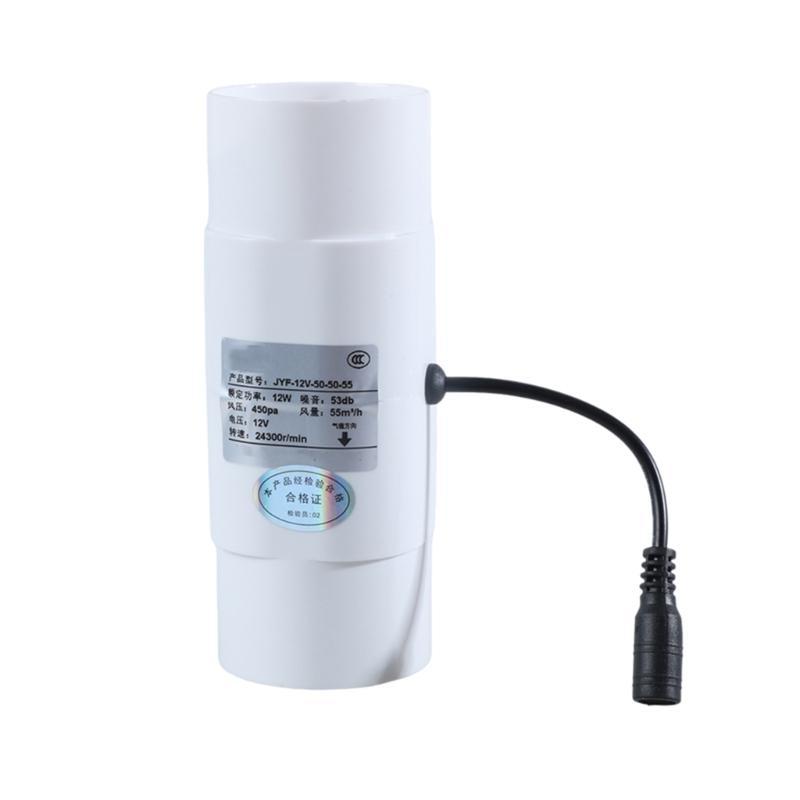 652F 12V Inline Pipe Ventilation Exhaust Fan Suitable For Heating Cooling In Home Garden Bathroom Extractor Ventilation