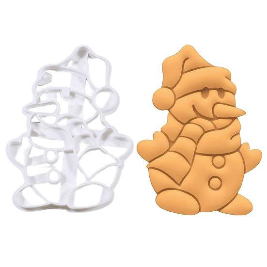 Yousheng Cookie Mold Snowball Snowman Santa Claus Shaped Christmas Cutting Mold Festive DIY Biscuit Mold for Holiday Party
