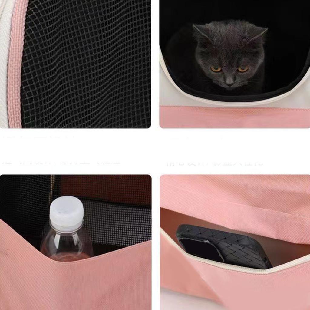 Cat Carrier Bag Oxford Cloth Breathable Large Capacity Pet Carrier Backpack with Comfortable Straps