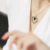 Lover Chain Jewelry Forever and Always Carved Heart Shaped Pendant Photo Picture Locket Necklace