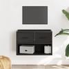 VidaXL TV Stand Black 60x31x39.5 Cm Engineered Wood and Metal, Hi-fi Furniture, Entertainment Center, TV Cabinet, Furniture 848909