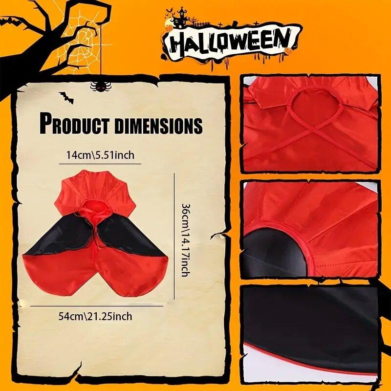 Аксессуары для кошек Подарочный плащ вампира Хэллоуин для маленькой собаки Косплей Одежда для домашних животных Платье для котенка щенка Костюмы для домашних животных Аксессуары для кошачьих украшений