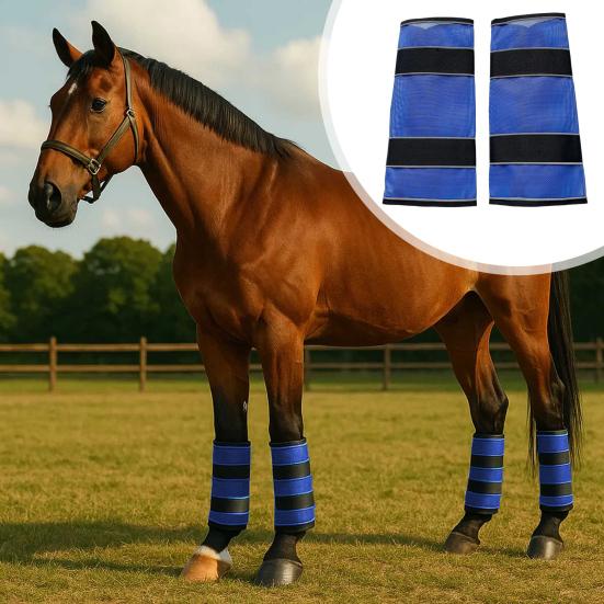 2Pcs Horse Fly Boots Mesh Horse Leg Protectors Universal Horse Leg Wraps Fly
