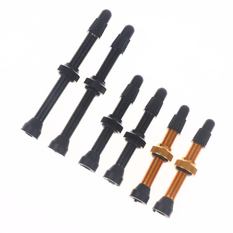 2Pcs Tire Nozzle Cap 40/60Mm Bike Tubeless Valve F/V Presta Cnc Machined Anodized  Road Bicycle Tire Valves Tubeless