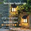 Waterproof Outdoor Solar Wall Lights with Tungsten Filament and Motion Sensor for Courtyard or Fence