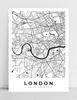 Плакат карта план города Лондон