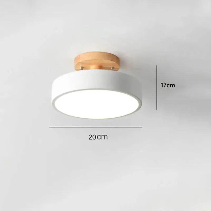 Nordic Wood Round Ceiling Lamp Indoor Industrial Lighting Fixture Dining Table Torch Study Bedroom Decor Beside Wall Light