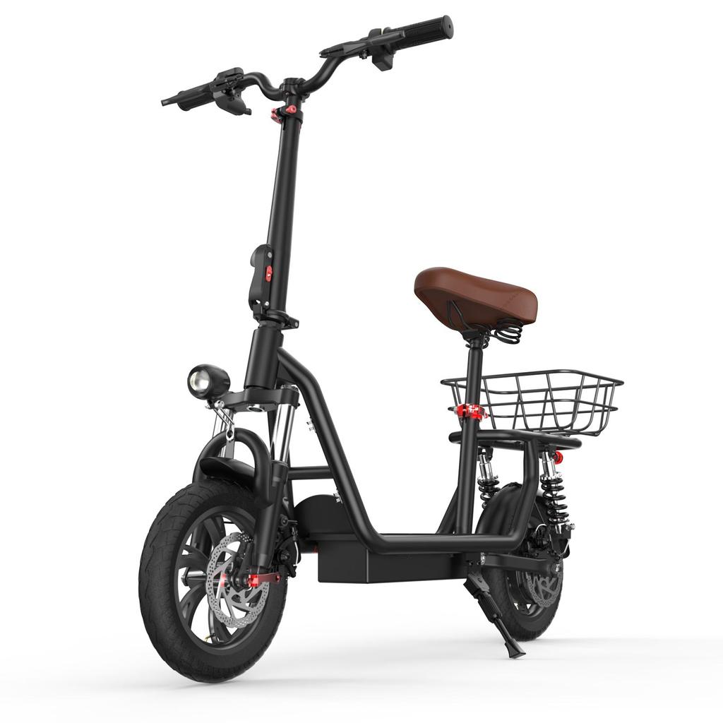 iScooter Electric Scooter I12 25KM/H 500W 7.5Ah 12 Inch Pneumatic Road Tire 30-35KM Range with Basket