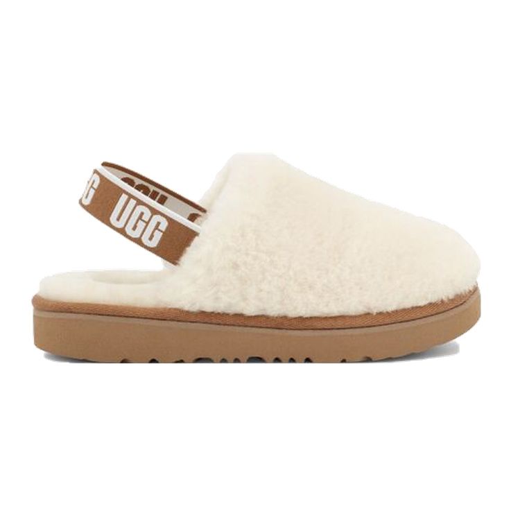 UGG Fluff Yeah Simple Casual Fashion Slippers Kids Slippers Off-White 1123633K-NAT