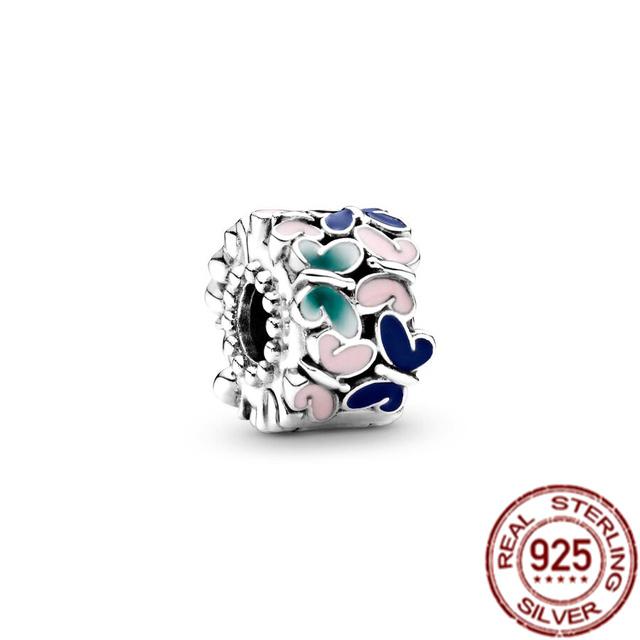 Band Of Hearts & Pav éStarfish Зажим в виде ракушки, подвеска из стерлингового серебра 925 пробы, подходит для оригинального модного браслета, ювелирные изделия своими руками, подарок