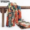 Women's Autumn Winter Retro Elegant Printed Scarf Casual Versatile Scarf Shawl Fashion Cold-proof Windproof Warm Scarves